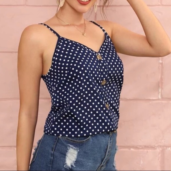 Boho polka dot cami top - Picture 2 of 5